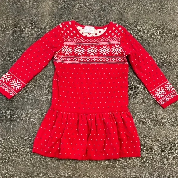 Hanna Andersson | Dresses | Hanna Andersson Girls Fair Isle Christmas Holiday  Sweater Dress 1 Sz 5 | Poshmark